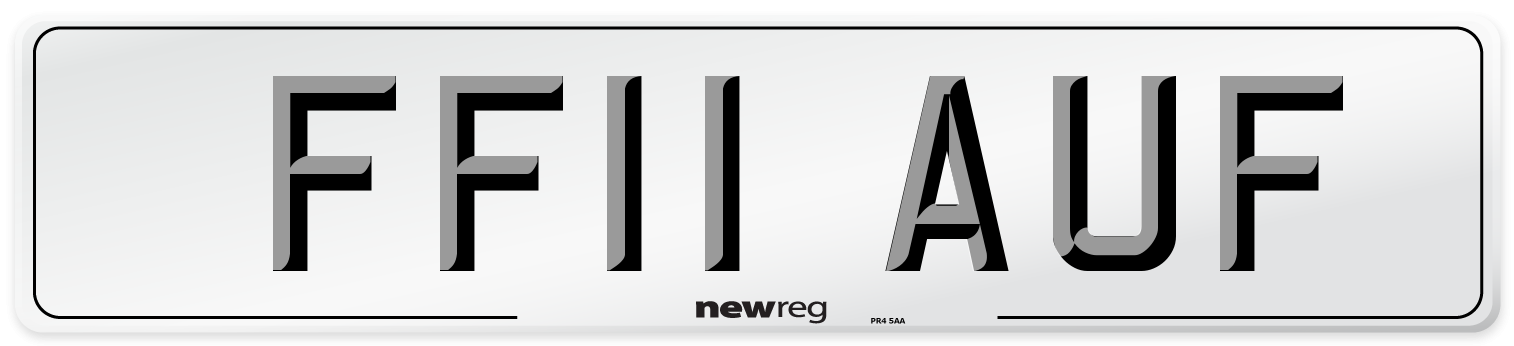 FF11 AUF Number Plate from New Reg